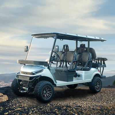 Goede prijs. Aanpasbare 6-zits offroad golfkar met elektrische stroom en vrachtbus Staande positie van staartcaddie Niet uitgerust online
