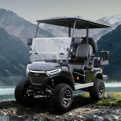 Goede prijs. 48V5KW AC Motor Off-road 4 6 zitplaatsen Elektrische golfkarretjes Verschillende kleuren Sightseeing Bus voor UTV Club Rijdstermijn 70-90km online