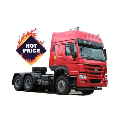 Goede prijs. WD615.47 Motormodel SINOTRUK 6X4 HOWO 7 aanhangwagen trekker vrachtwagen kop in rode kleur voor de eisen van uw klant online